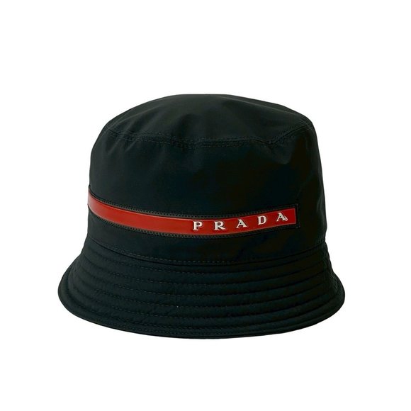 PRADA Other - PRADA SPORTS Prada Logo Cotton Bucket Hat, Size L, Men's, Black, 84155